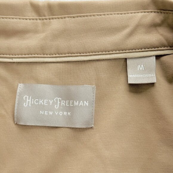 NWT Hickey Freeman Men's Classic Fit Long Sleeve Button-Up Taupe Shirt Size M - Picture 8 of 11